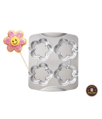piastra biscotti fiori 4 cavità wilton