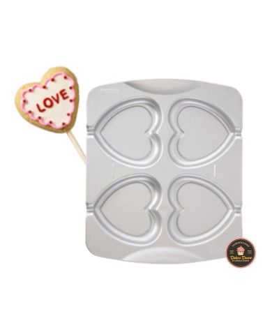 Piastra biscotti cuore 4 cavità - Wilton