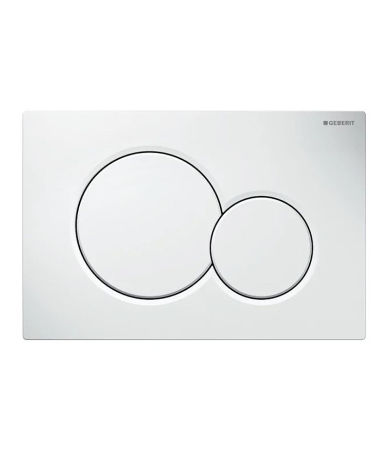Placca di comando bianca Sigma01 doppio tasto GEBERIT