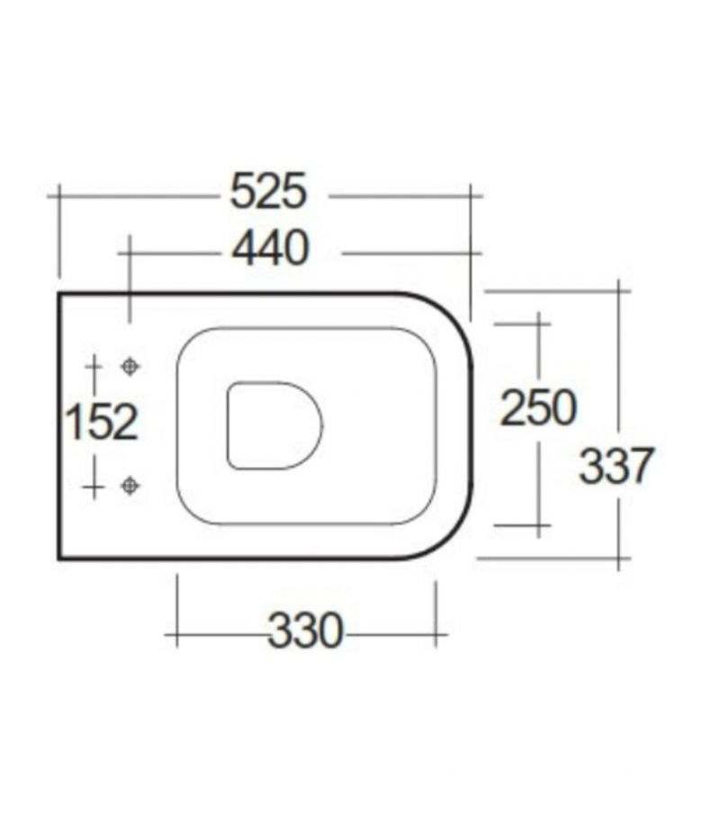 Vaso a pavimento filo muro con scarico MULTI RAK METROPOLITAN - (2)