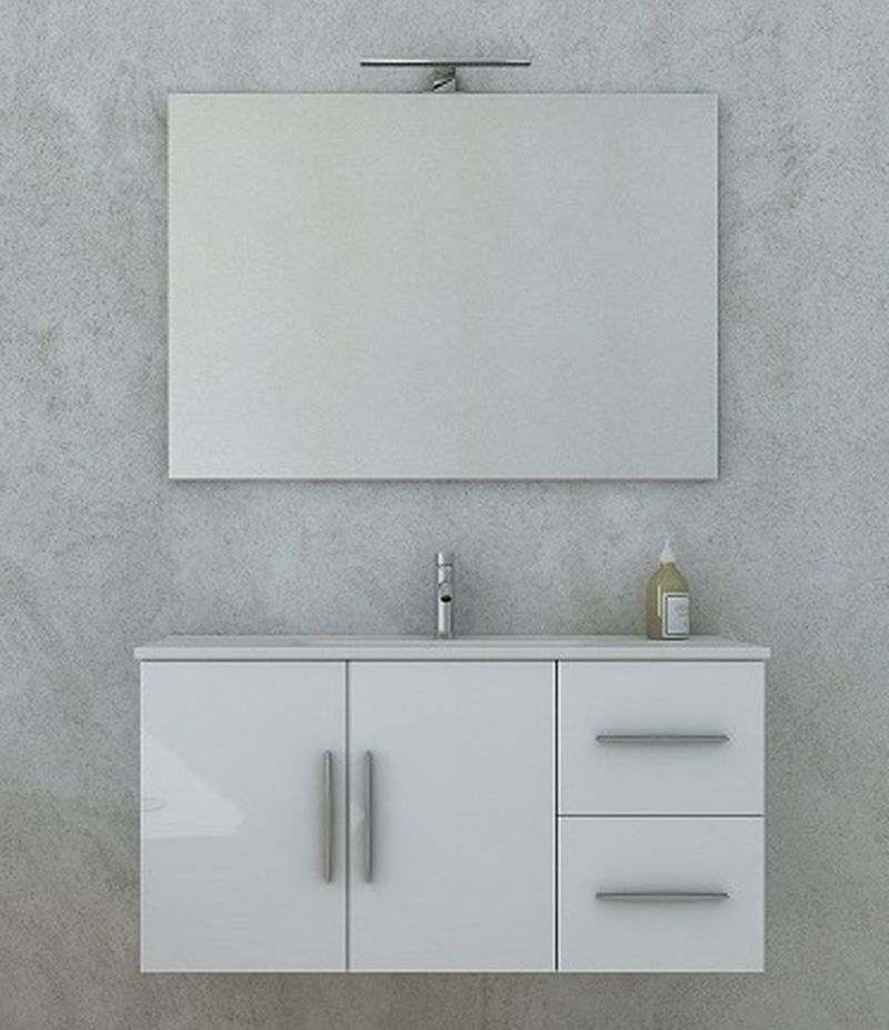 Mobile bagno Island 100 cm bianco lucido