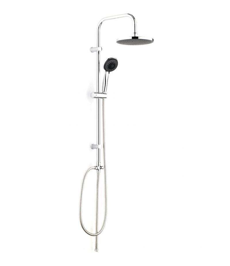 Colonna doccia con soffione tondo Ø22 cm saliscendi e doccino