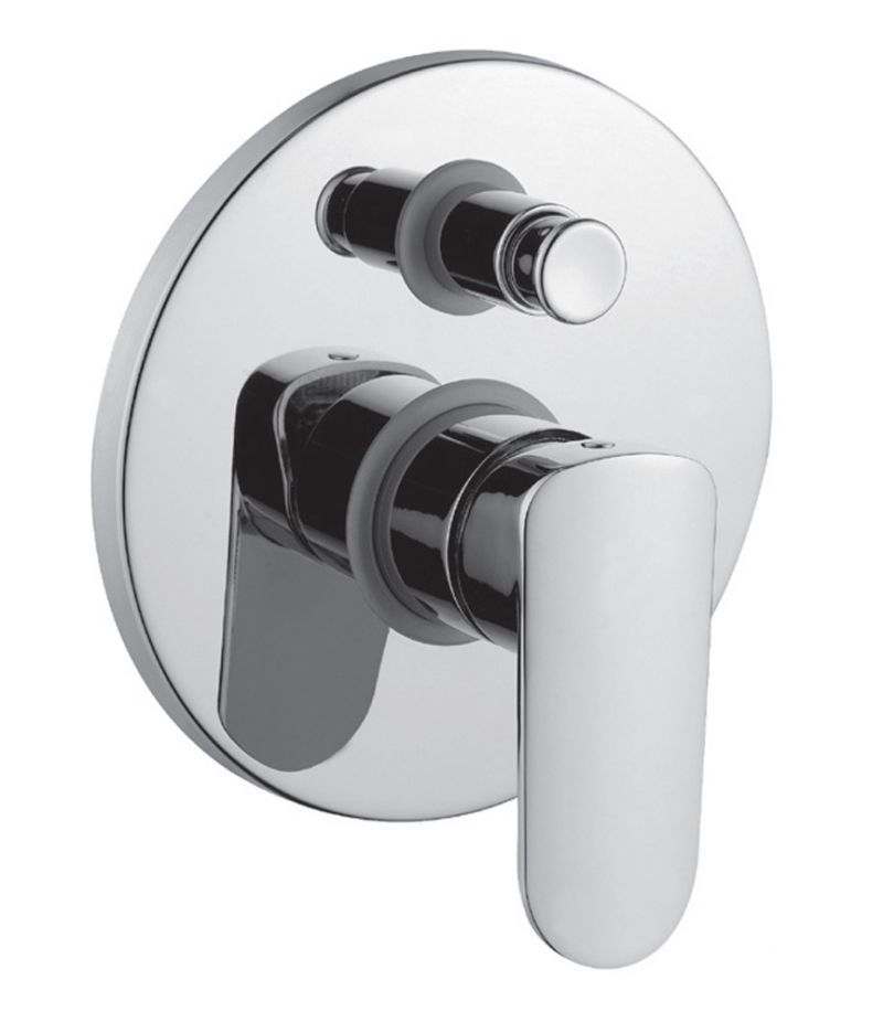Set miscelatore piastra con leva incasso doccia 2 uscite con deviatore C300 FRAMO