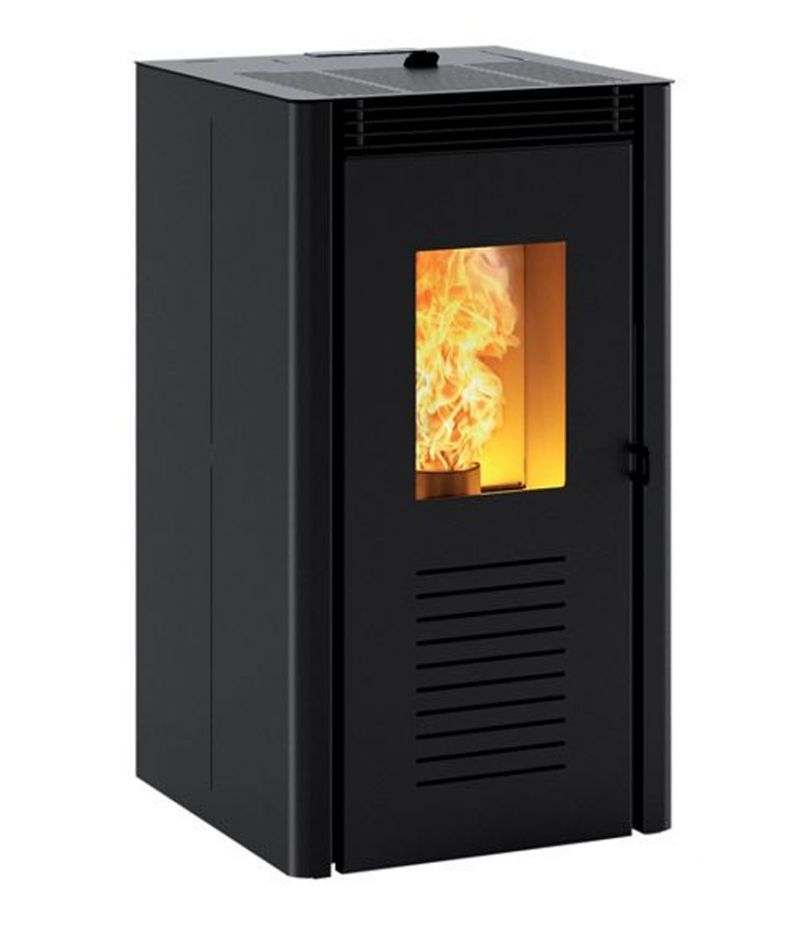 Stufa a pellet ad aria NODO 5 kW nero Caminetti Montegrappa