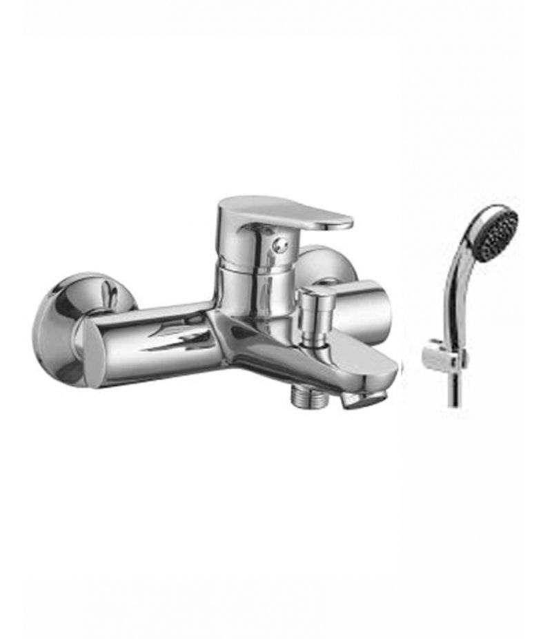 Miscelatore vasca con doccetta Teorema T-Gold cromato