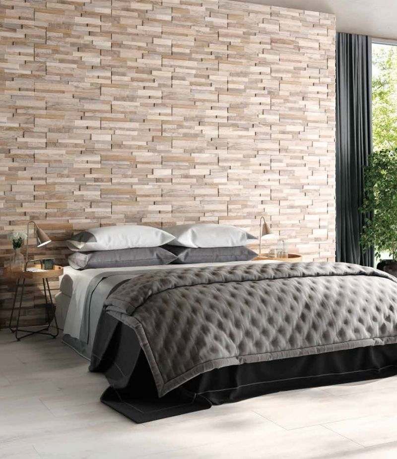 Gres Porcellanato WALL ART TAUPE 15x61 cm rivestimento effetto muretto CERAMICA RONDINE