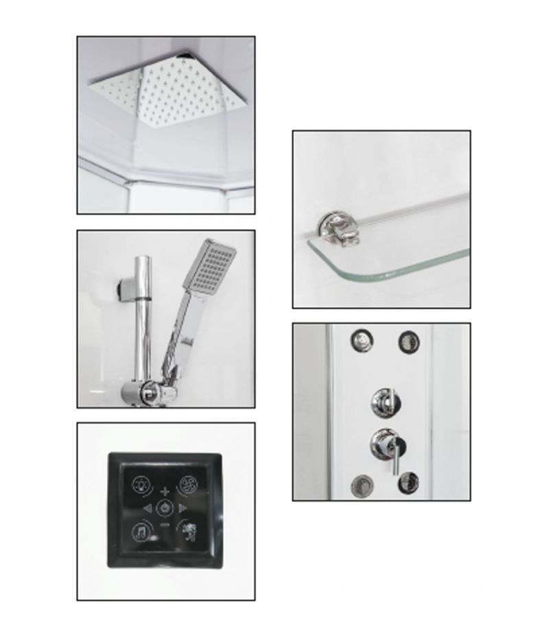 Cabina doccia multifunzione HYDRO 70x90 cm wellness - (3)