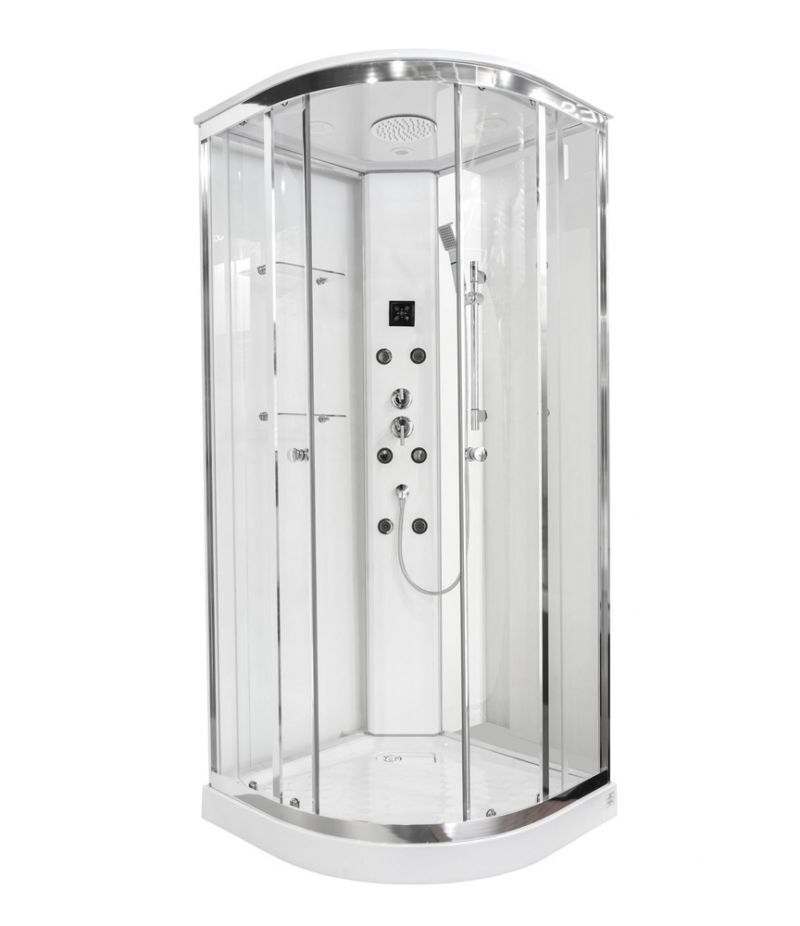 Cabina doccia multifunzione HYDRO 90x90 cm semicircolare wellness