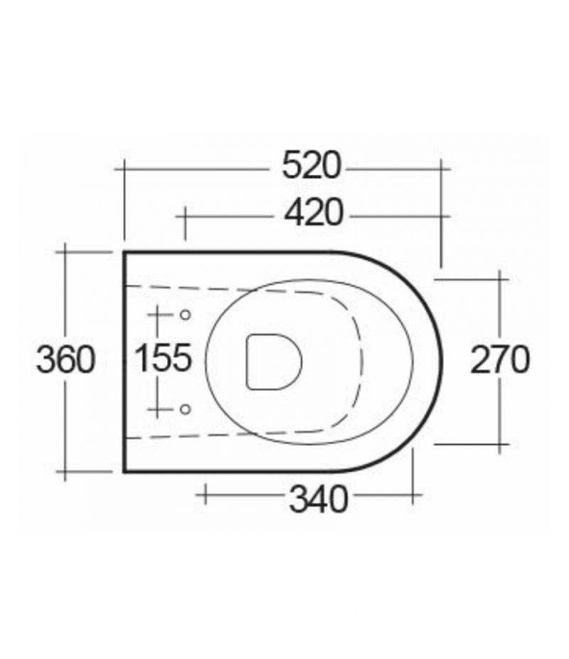 Vaso sospeso con fissaggi nascosti RIMLESS RAK RESORT - (3)