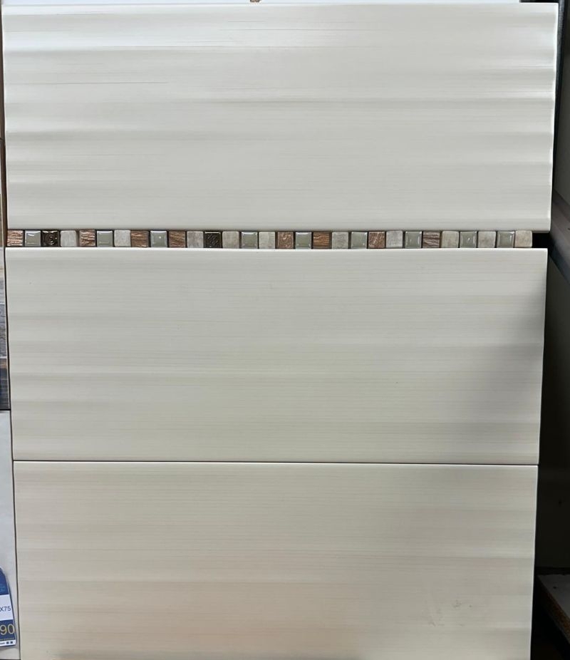 Rivestimento BUTTERFLY MILLERIGHE CREMA LINES 20x50 cm DOM CERAMICHE