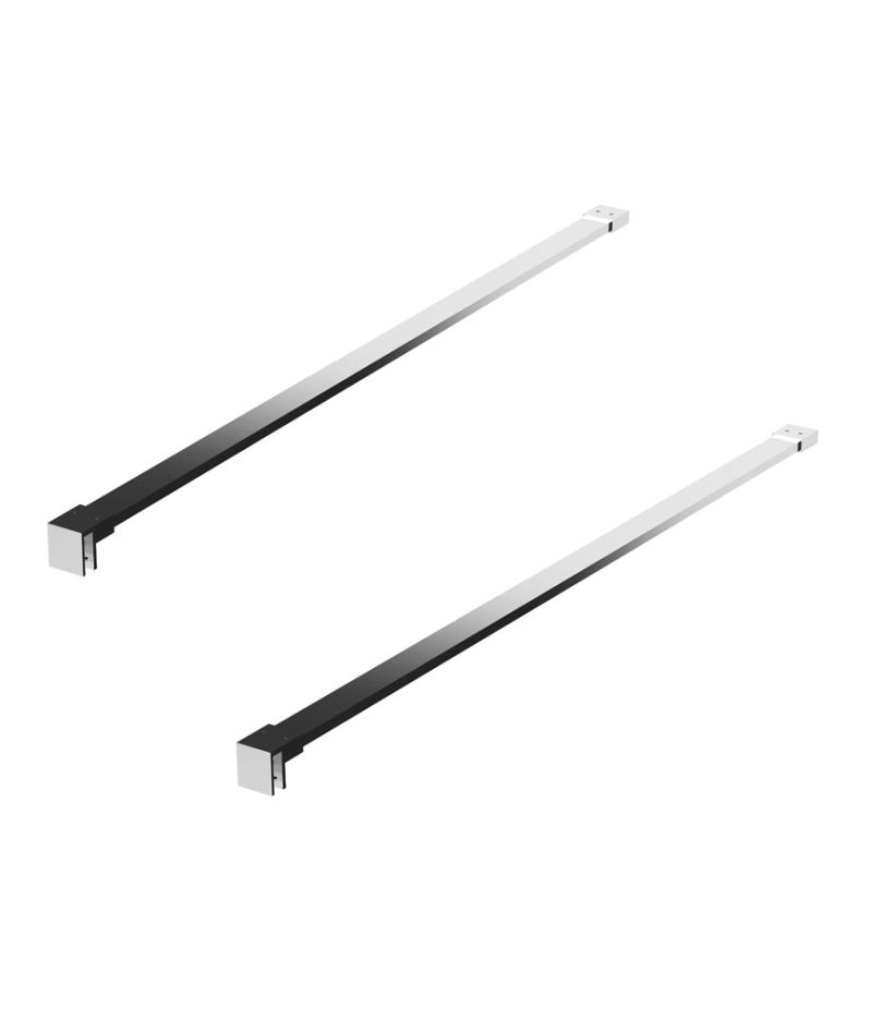 Kit 2 barre stabilizzatrici 100 cm riducibili bracci di supporto per WALK-IN NATURAL cromo