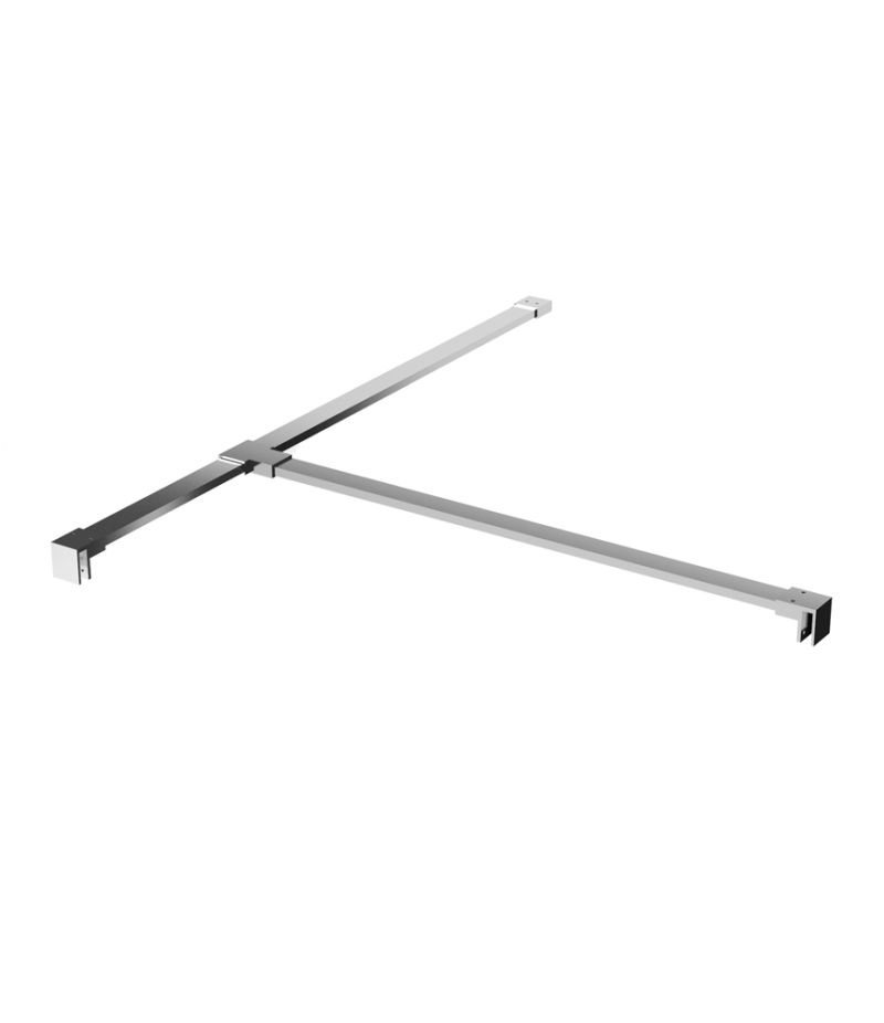 Kit barre stabilizzatrici 100x100 cm riducibili braccetto angolare per WALK-IN NATURAL cromo