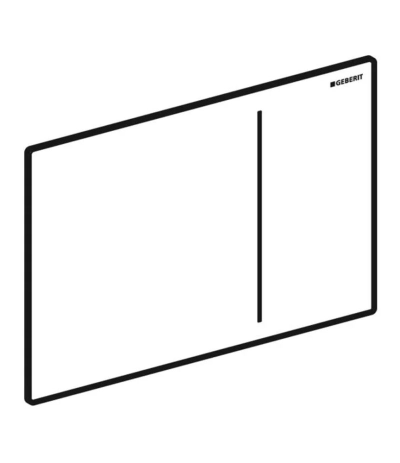 Placca di comando in vetro bianca SIGMA70 doppio tasto GEBERIT - (2)