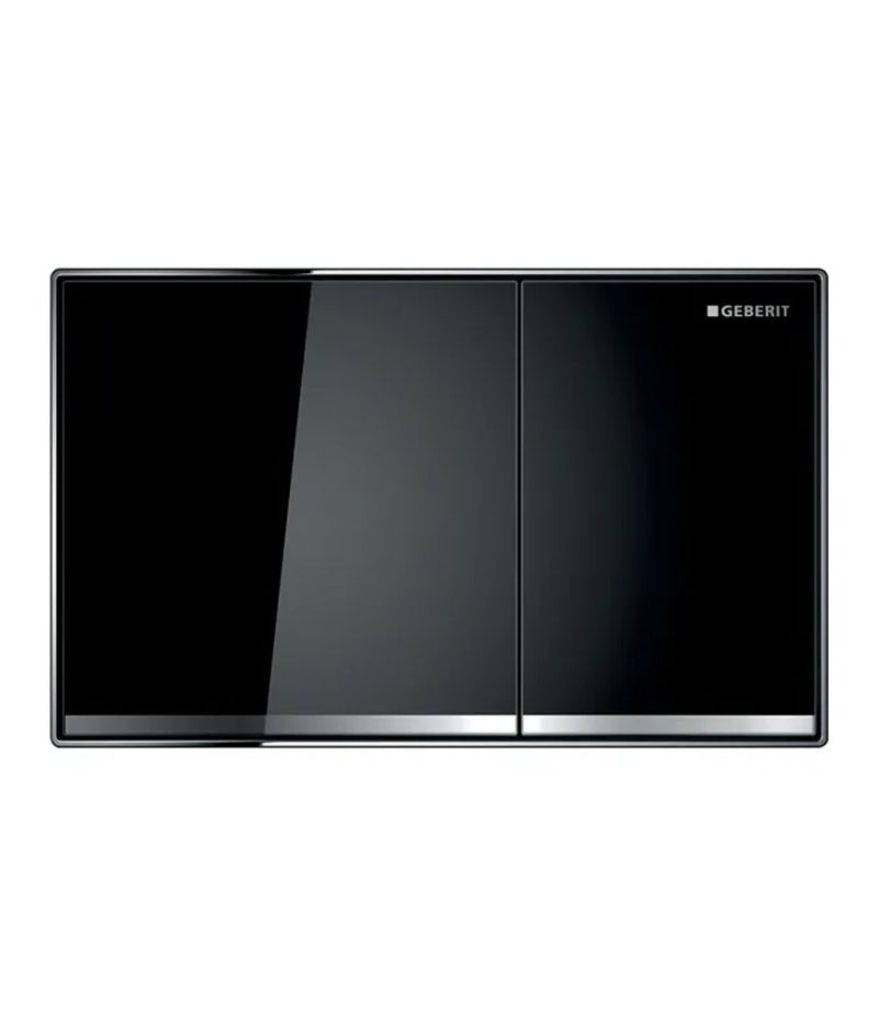 Placca di comando in vetro nera SIGMA60 doppio tasto GEBERIT
