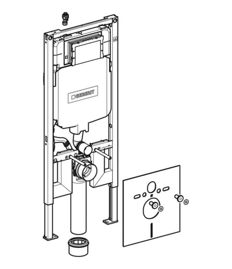 Cassetta incasso GEBERIT DUOFIX SIGMA 8 per WC sospeso 114 cm - (2)