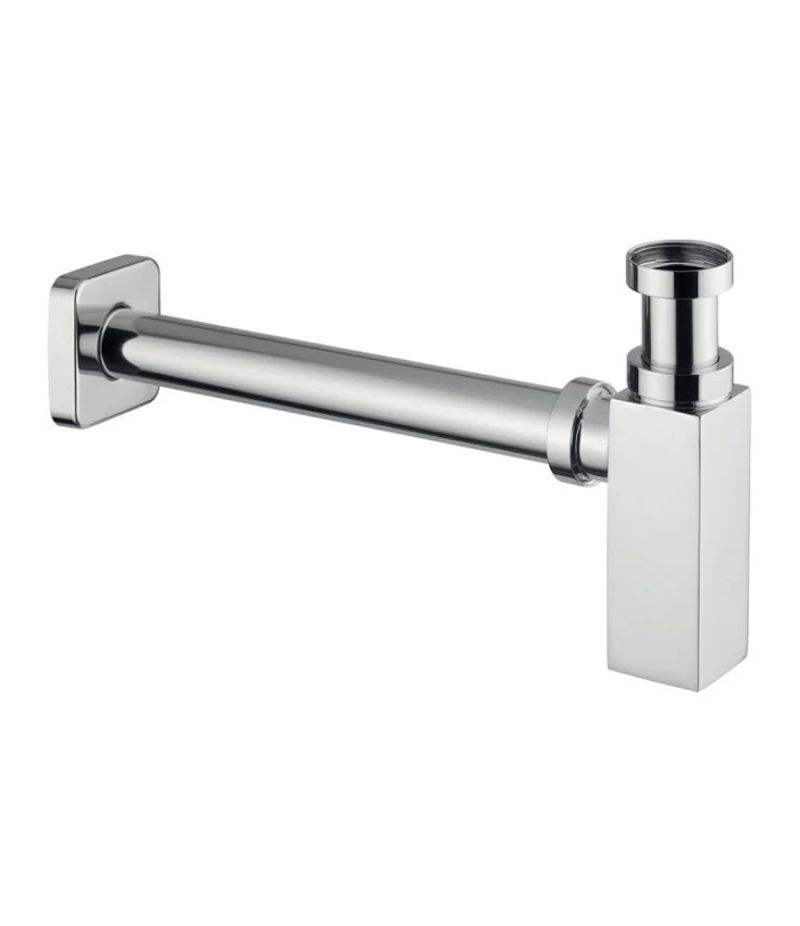 Sifone lavabo quadrato LUSSO 1”1/4 x 250 cromo