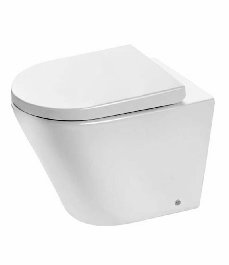 Vaso filo muro ZADA rimless scarico a parete con coprisedile rallentato