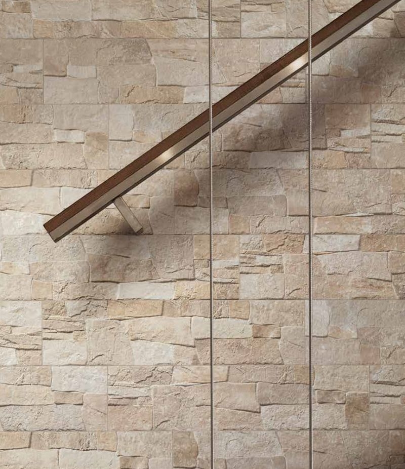 Gres Porcellanato LYON 3D SAND 15x61 cm rivestimento effetto pietra 3D CERAMICA RONDINE