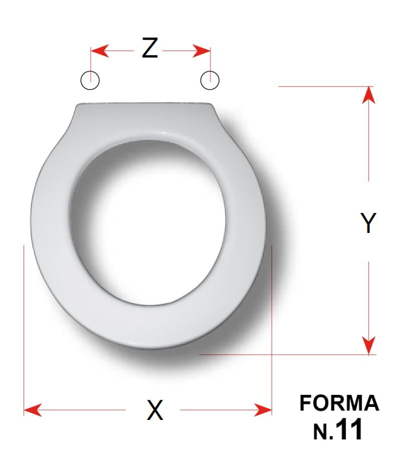 Sedile WC per sanitari modello GIUNONE in MDF colato bianco SAPAL - (2)