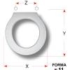 Thumb Sedile WC per sanitari modello GIUNONE in MDF colato bianco SAPAL - (2)