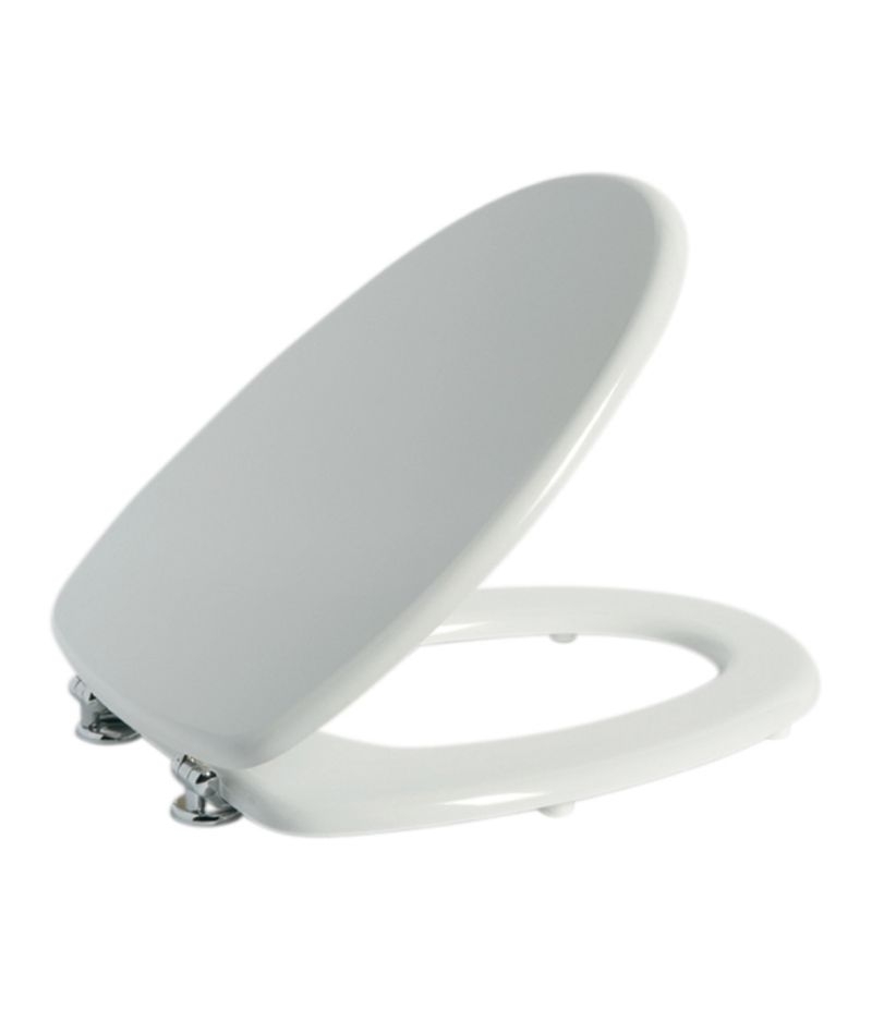 Sedile WC per sanitari modello PALIO in MDF colato bianco SAPAL