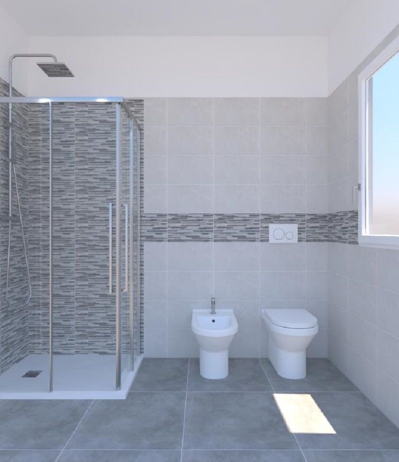 Bagno completo Muretto grigio