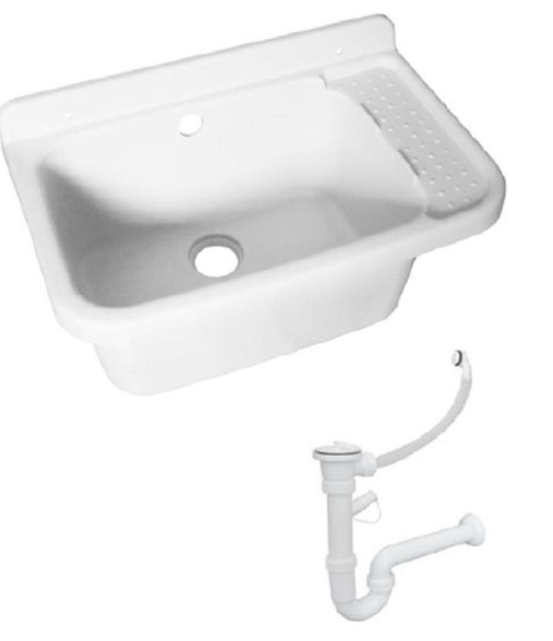Pilozzo in abs con sifone e troppo pieno 51,5 x 34