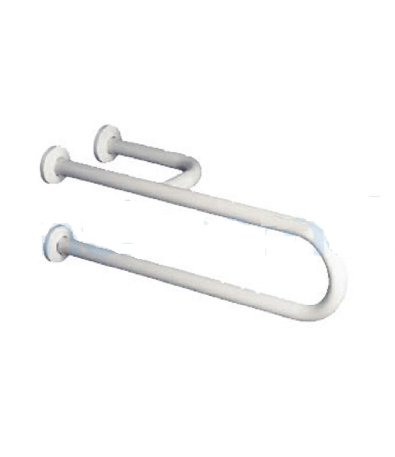 Corrimano con montante acciaio inox satinato cm 30 x 60 sinistro - (1)