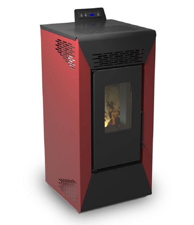 Stufa a pellet ventilata star 1-9 kw 8.74 - bordeaux Linea VZ