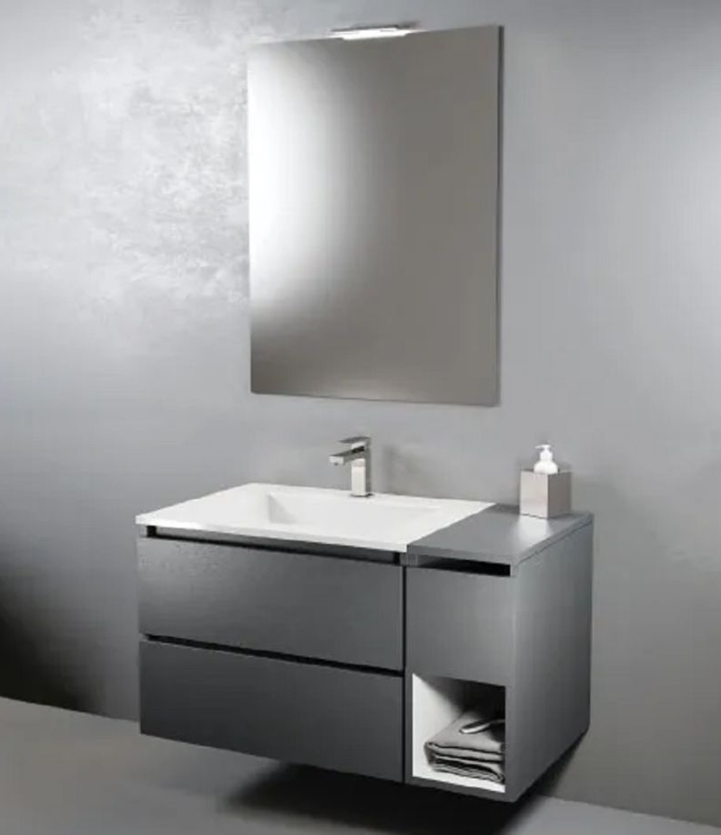 Composizione mobile bagno sospeso linea Ambra modello Smeraldo