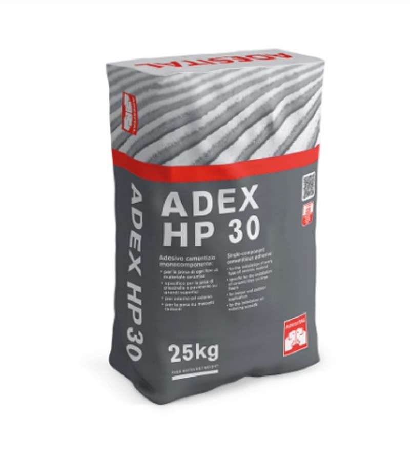 Adesivo cementizio adex hp 30 bianco