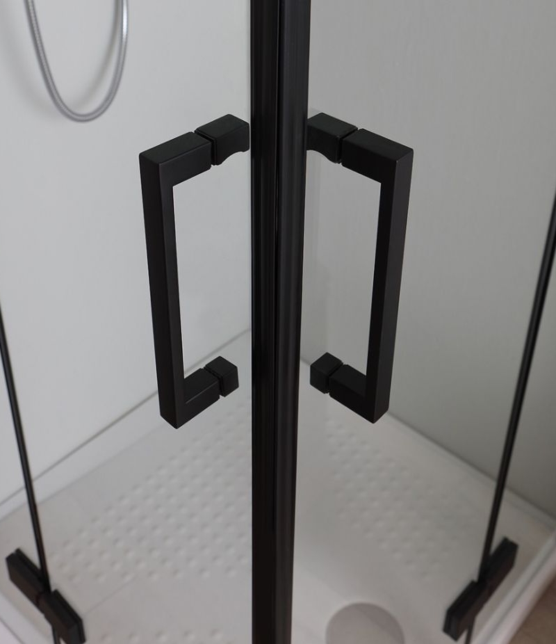 LION BOX DOCCIA SENZA TELAIO 80X80 NERO - (5)
