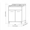 Thumb Mobile Lavatoio 50x50 Rovere moca con tavola lavapanni - (5)