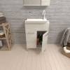 Thumb Mobile Lavatoio 50x50 Rovere Grigio con tavola lavapanni - (2)