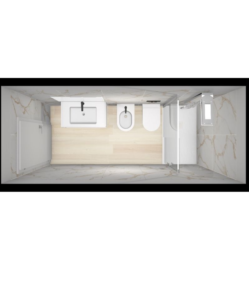Bagno Completo Effetto Marmo Gold 60x120Pavimento e Rivestimento - (2)