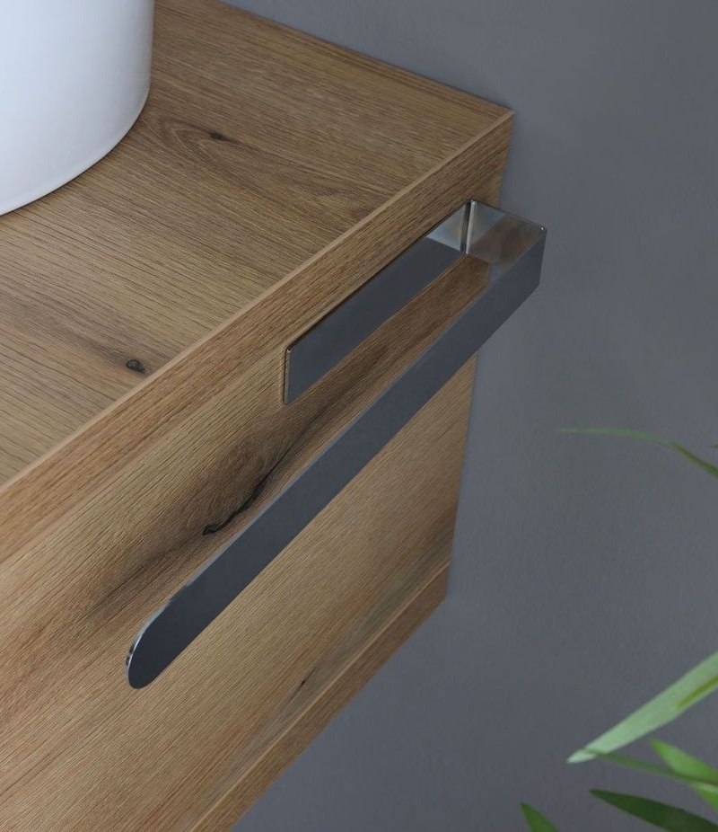 Mobile Bagno  Lavabo appoggio 80 CM   Kos Rovere Naturale - (4)