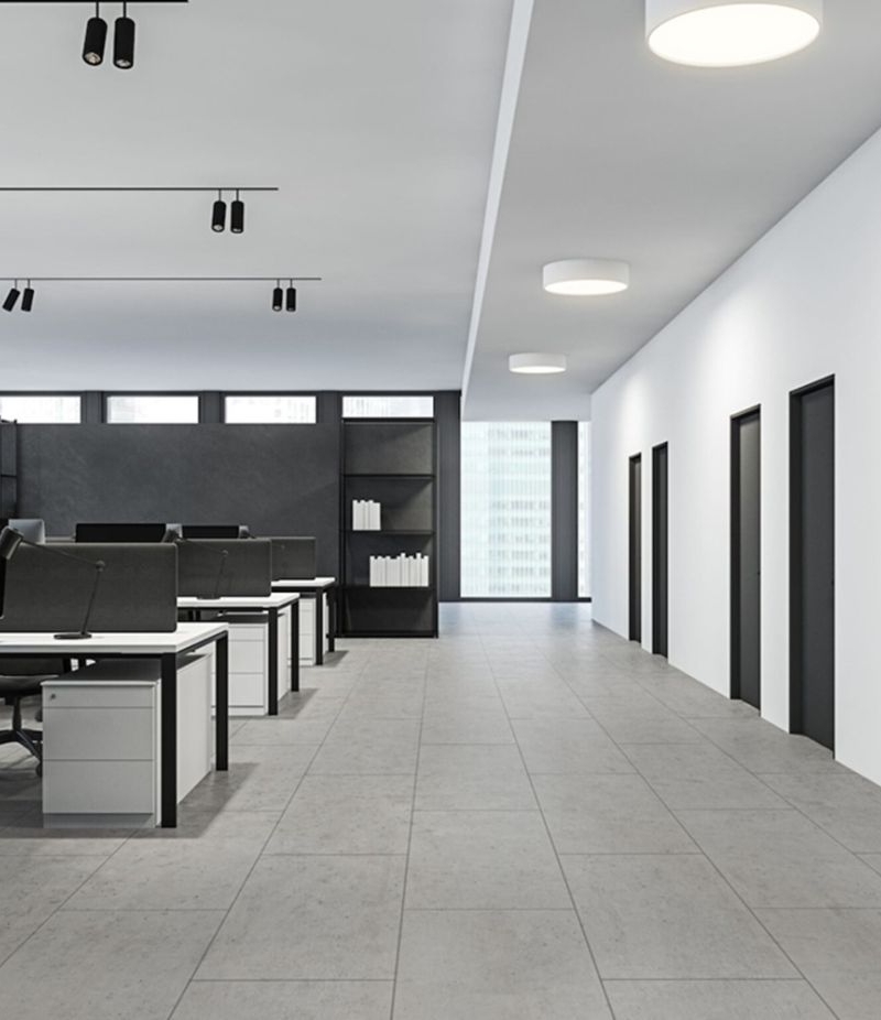 SPC effetto resina Materica Sea Stone 0,55 G5 914X457mm H6 (5+1) cemento