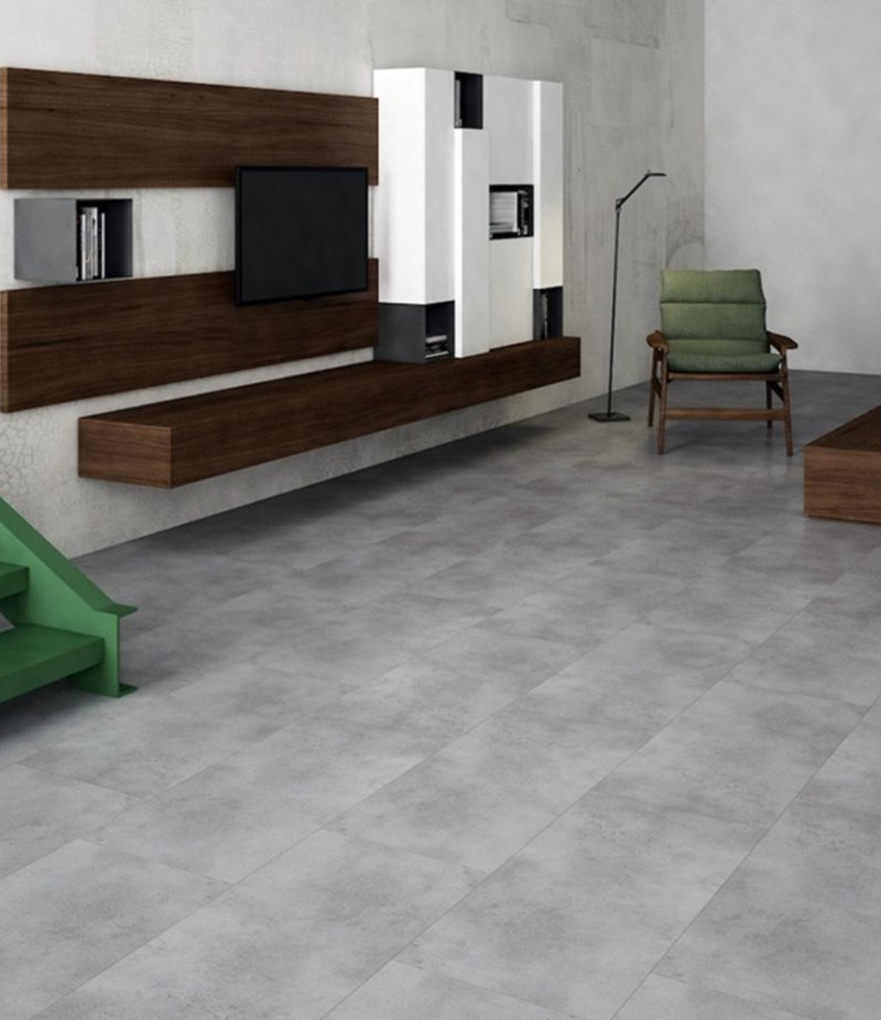 SPC effetto resina Materika Concrete  0,55 G5 914X457mm H6 (5+1) cemento