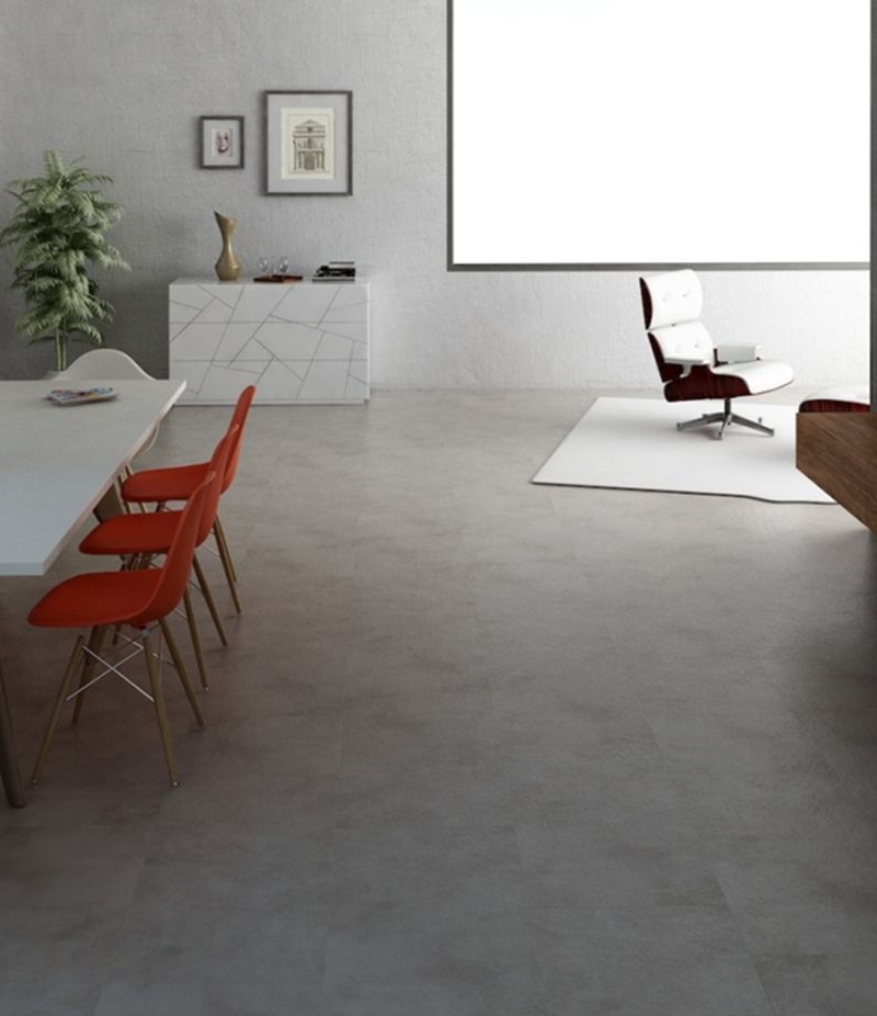 SPC effetto resina Materika Greige beige 0,55 G5 914X457mm H6 (5+1) cemento