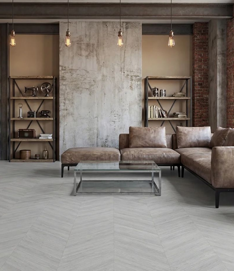 SPC Effetto Legno Spina Francese Rovere  Silver 0,55 G5i 600x127mm  H6mm(5+1)