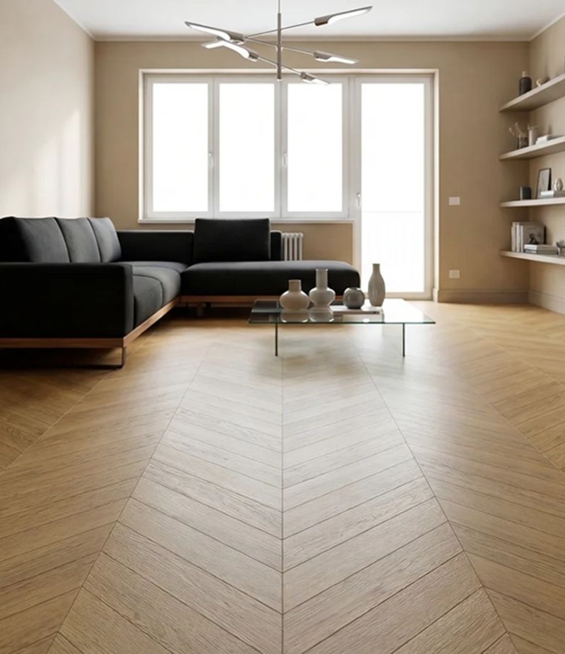 SPC Effetto Legno Spina Francese Rovere  Charme 0,55 G5i 625x125mm  H6mm(5+1)