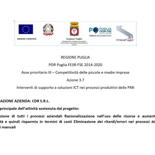 Bando Innoprocess Regione Puglia