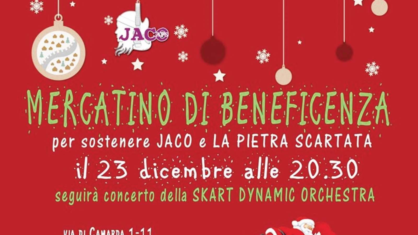MERCATINO DI BENEFICENZA - ASSOCIAZIONE JACO