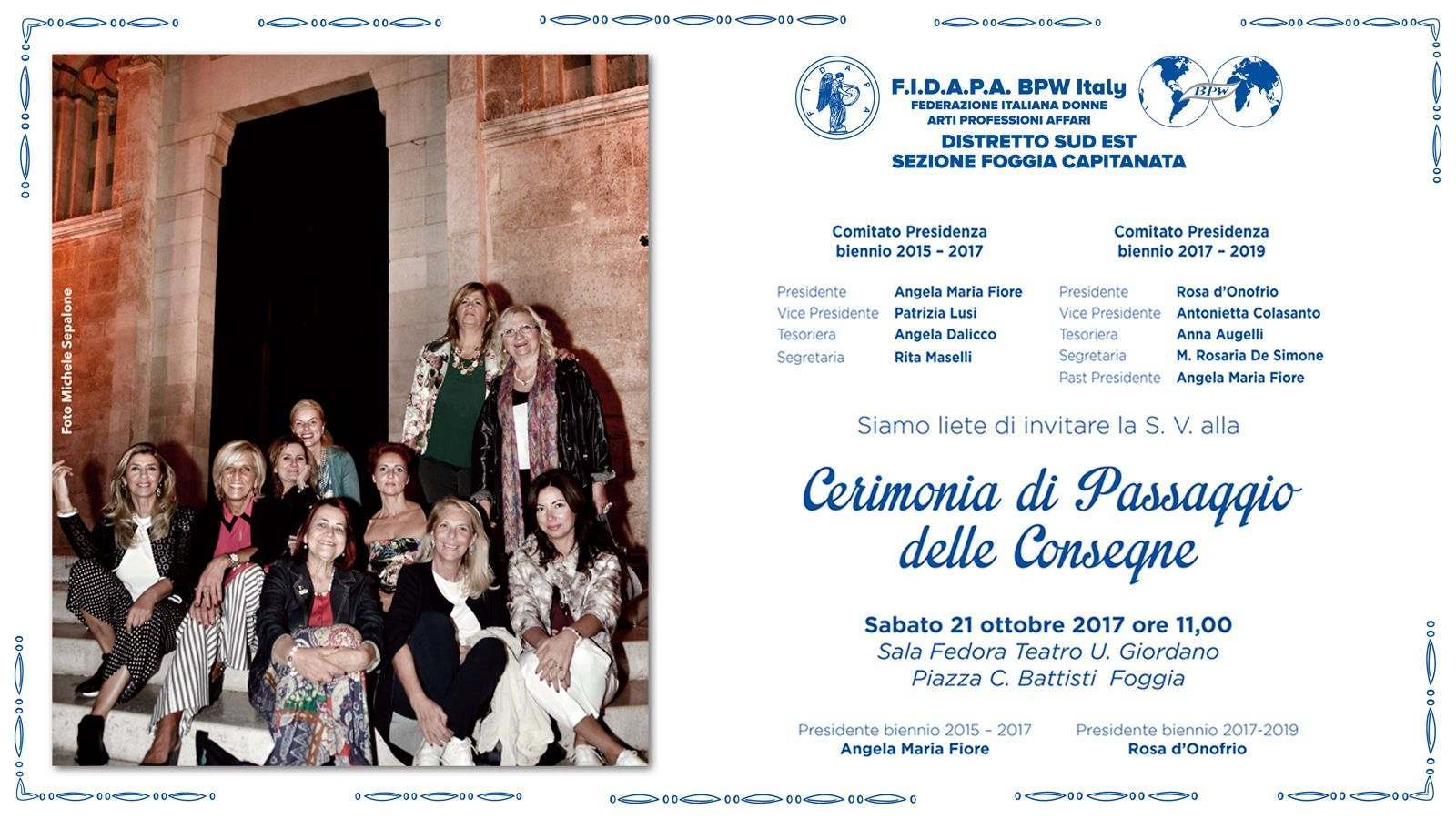 FIDAPA - CERIMONIA DI PASSAGGIO DELLE CONSEGNE