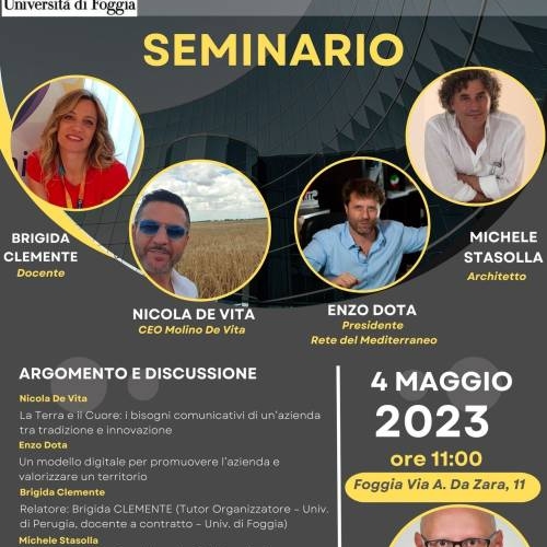 Seminario all'Università di Foggia.