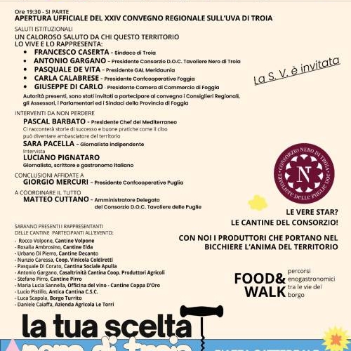 Il Nero di Troia protagonista del XXIV Convegno Regionale dell'Uva