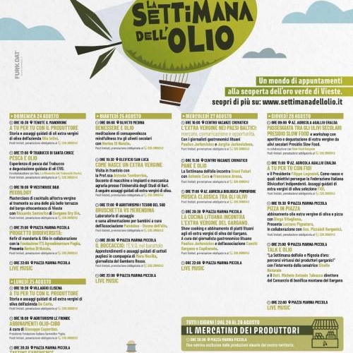 VIESTE SI PREPARA ALLA NONA EDIZIONE DELLA SETTIMANA DELL'OLIO 2025